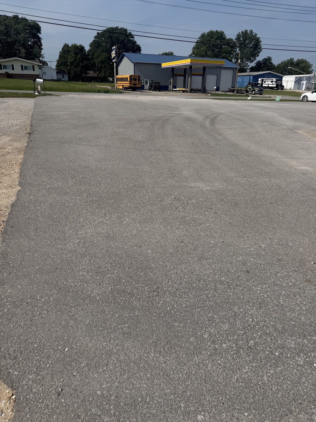 Before cracked commercial lot by United Way Asphalt