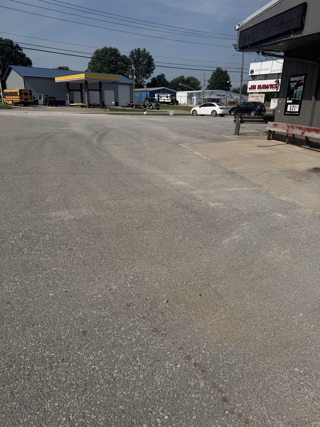 Before cracked commercial lot by United Way Asphalt