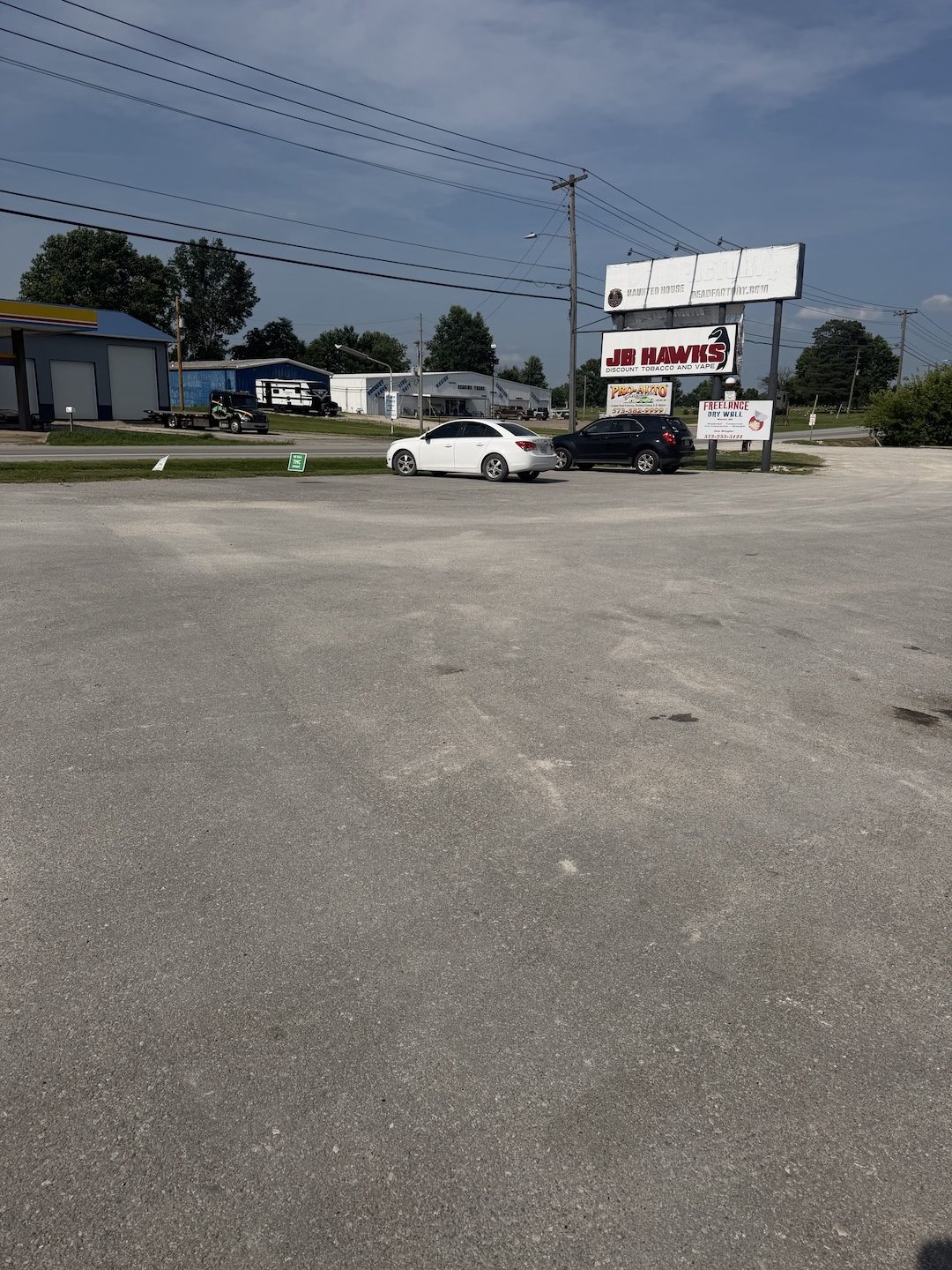 Before cracked commercial lot by United Way Asphalt